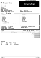Your customised Actinic invoice